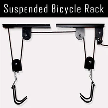 Bicycle Lift Ceiling Mounted Hoist Storage Garage Bike Hanger Save Space Roof Ceiling Pulley rack Wall Mounted KW-608 Steel