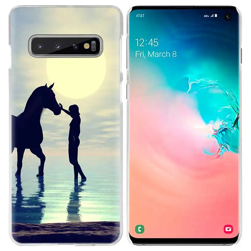 В форме лошадок, животных, чехол для samsung Galaxy S10 5G S10e S9 S8 M40 M30 M20 M10 J4 J6 плюс J8 Note 8 9 Жесткий Fundas Capa чехол для телефона - Цвет: 04