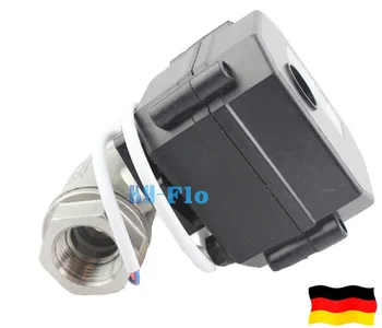 

1/2" DN15 DC12V Motorized Ball Valve, SS304 Electric Ball Valve CR-01 Wires