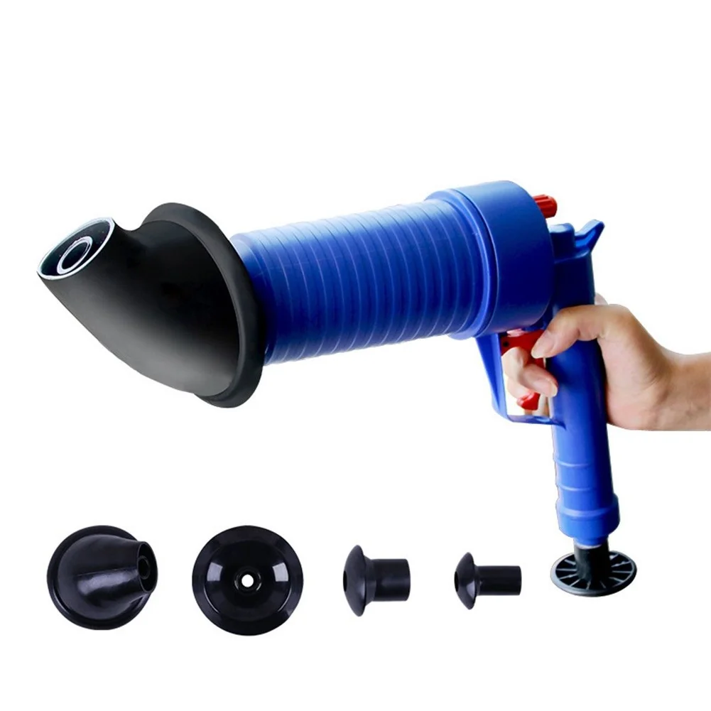 

Toilet Dredge Through Plug Air Pump Blockage Remover Sewer Sinks Plunger Cleaner