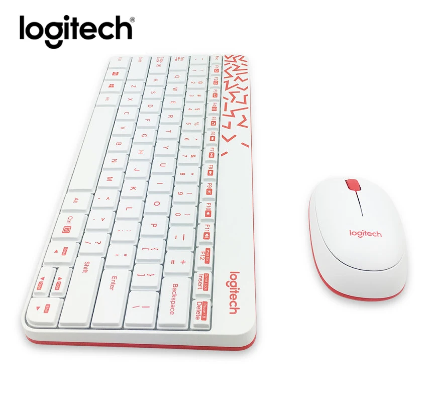 Беспроводная клавиатура-Мышь logitech MK240 Nano, комбинированный игровой ноутбук, геймер, водонепроницаемый эргономичный мини-набор