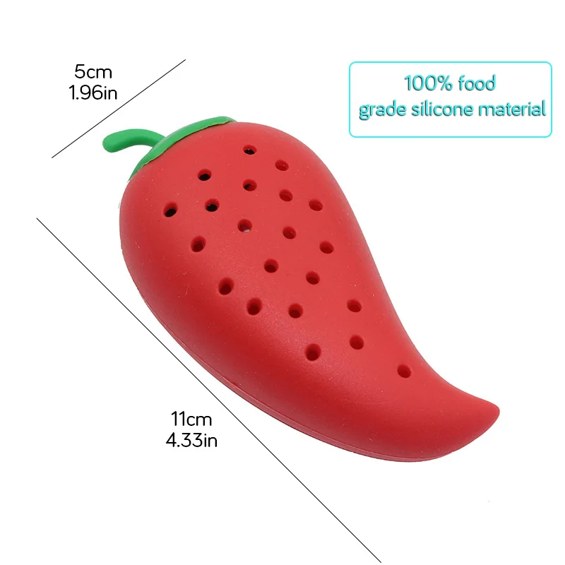 Пищевая силиконовая сито для приправ креативный Чили моделирование приправа Сумка рагу суп прочный легко чистить сито для специй