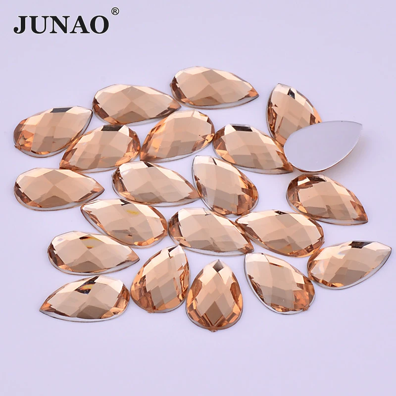 JUNAO 13x18 мм 18*25 большие кристаллы стразы цвета шампанского драгоценные камни с