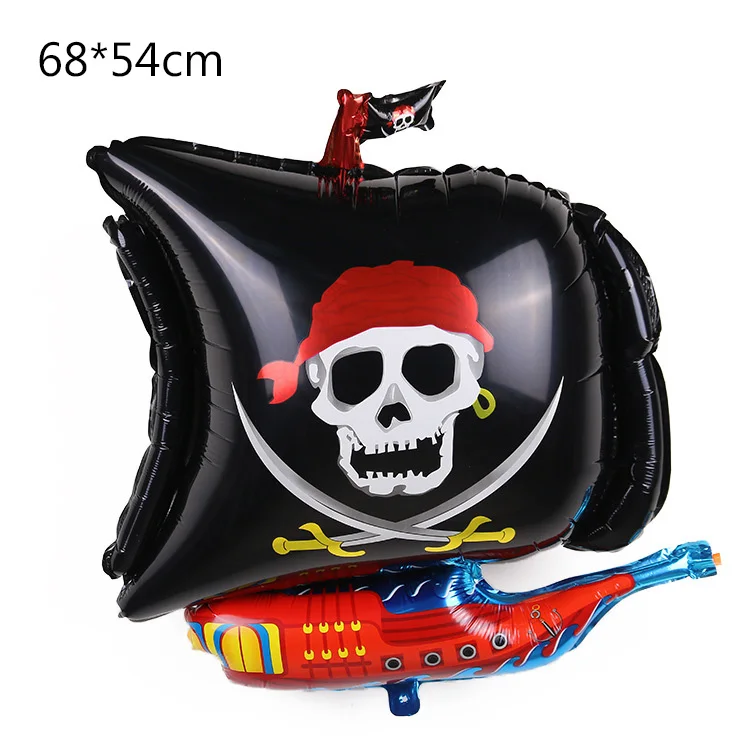 1 шт. 68*54 см пиратский корабль воздушный шарик из алюминиевой фольги воздушный шар Хэллоуин вечерние декоративный шар малыш день рождения игрушка трюк инструмент вечерние поставки