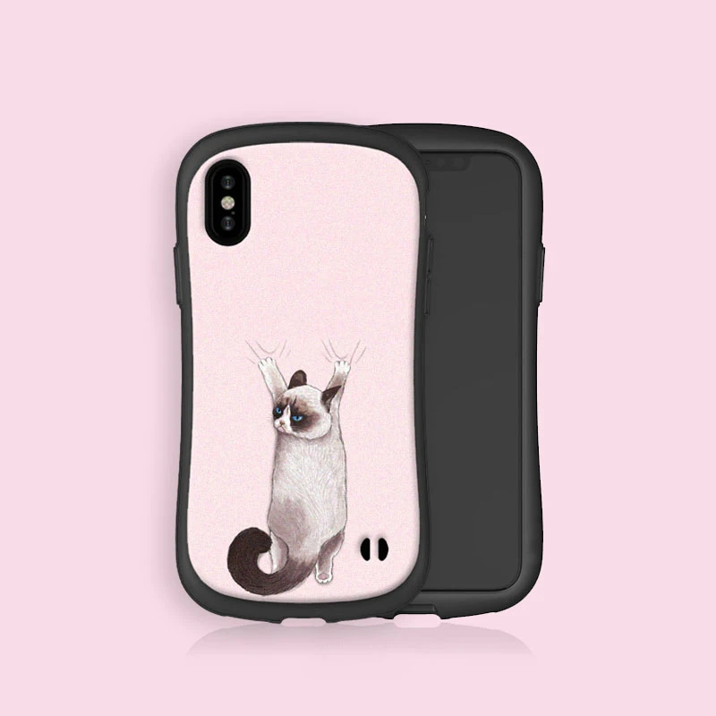 Q UNCLE Mobile Phone Cover Case For iPhone X Xs Max Xr 10 8 7 6 6s Plus Black Soft TPU Cat Coque |