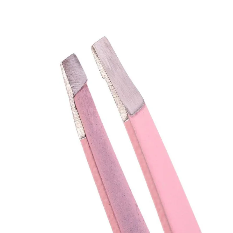 Acero Stainess Eebrow pinzas depilación belleza Slant Tip ceja Clip maquillaje herramienta pinzette del sopracciglio pinzas de cejas