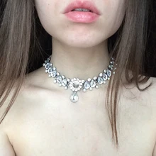 8 цветов, новинка, модный воротник, Кристальное ожерелье и подвеска, цветок, роскошное колье, макси ювелирные изделия, для женщин, девушек, для вечеринки