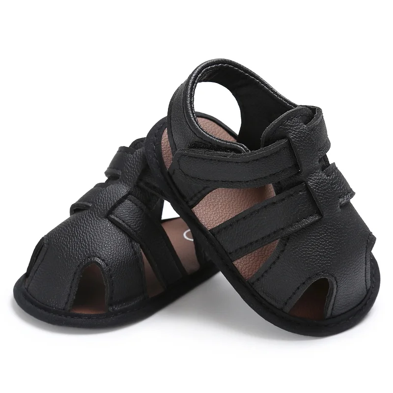 Новое поступление года, модные повседневные удобные летние Нескользящие туфли высокого качества для новорожденных мальчиков и девочек из искусственной кожи