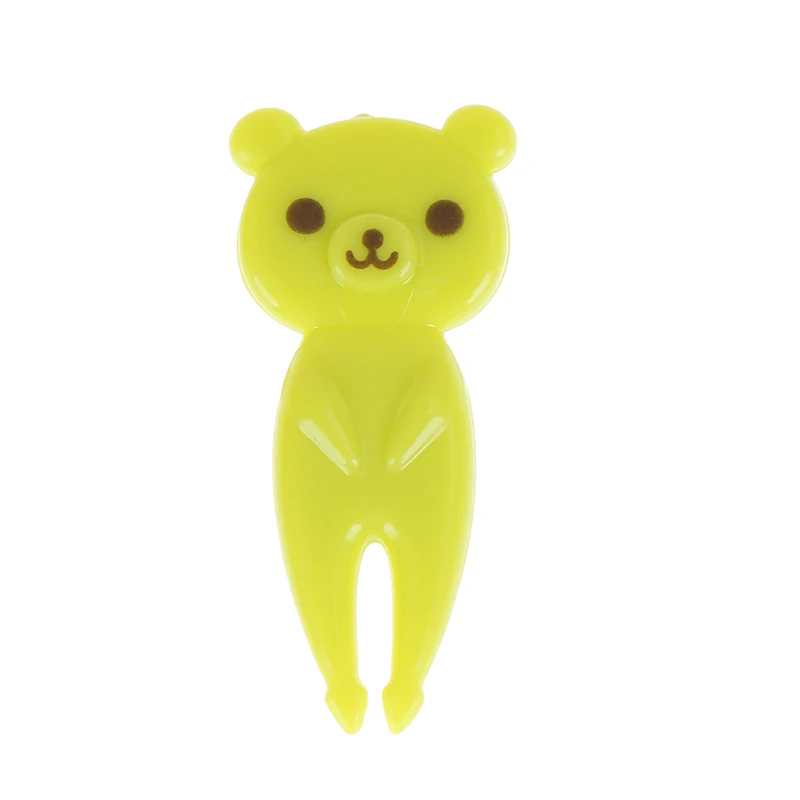 6 шт./компл. Kawaii Животные фермы мини мультфильм фрукты вилка знак из смолы