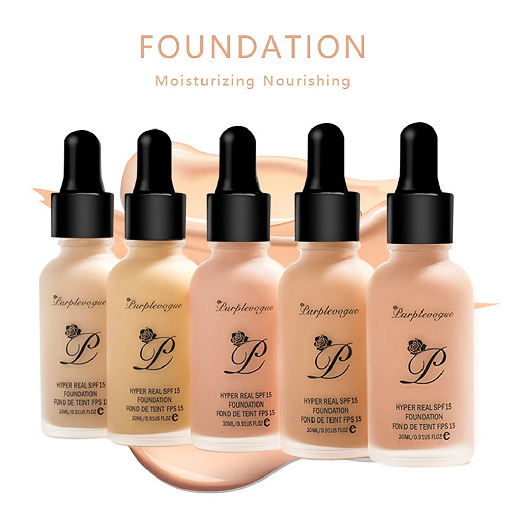 LANGMANNI 30ml Full Coverage Foundation Whitening Liquid Makeup Base BB