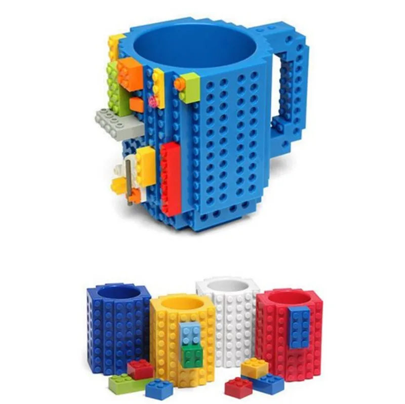 10pcs/lot DIY Brick Puzzle Cup Coffee Cup Build on Building Block Tea