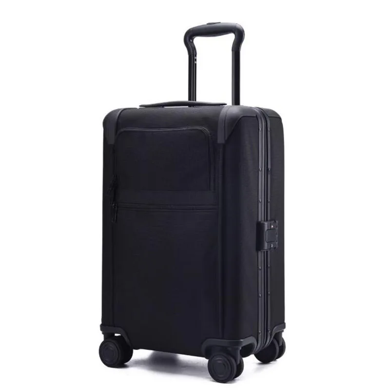 TRAVEL TALE 20&quot; spinner black carry on hand luggage travel case business boarding suitcase on ...