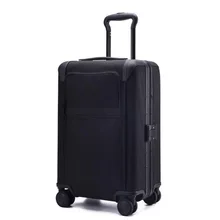 Valise de voyage avec spinner noir de 20 pouces, bagage à main, valise d'affaires, bagage à bord sur roue