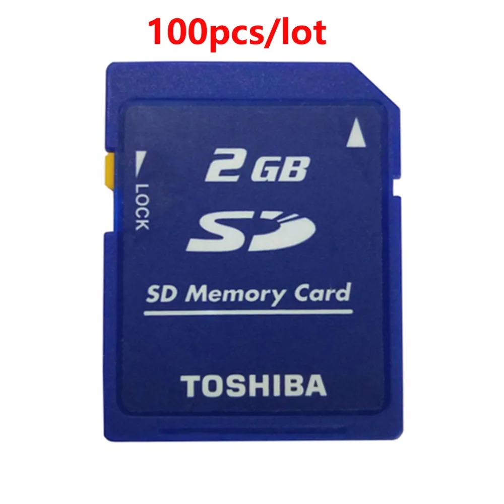 Toshiba 100 шт./лот/партия оптовая цена дешевые 2 ГБ Class2 sd-карта карта памяти и sd-блокировка карты Memoria SD Новая бесплатная доставка