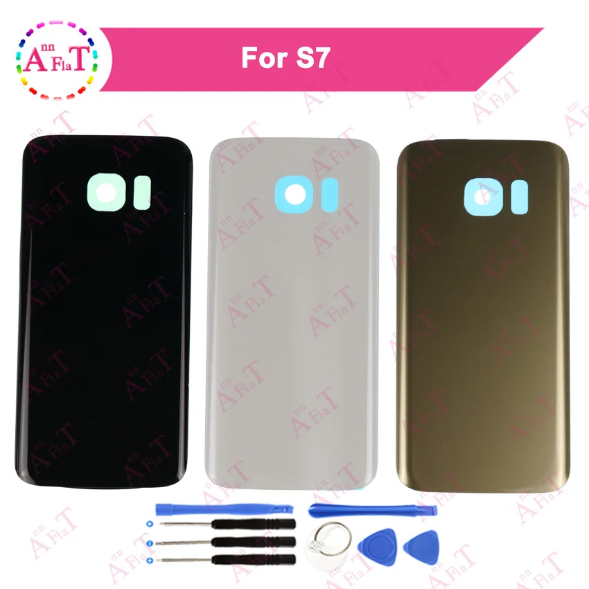 Замена заднего стекла для Samsung Galaxy S7 Edge G935 G930 Крышка батарейного отсека задняя