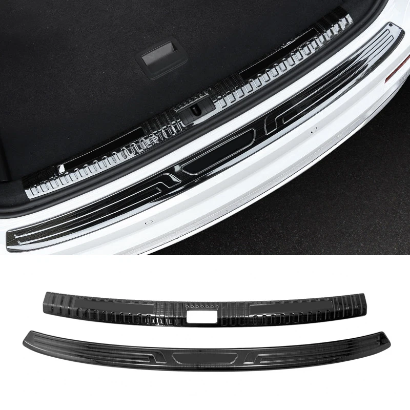 

2 Pieces Black Inner & Outer Side Rear Bumper Protect Plate Cover for Audi Q3 (F3) 2019 2020 Auto Car-Styling Accessories