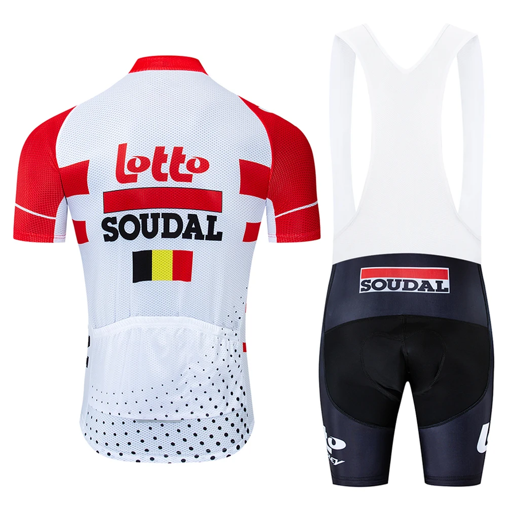 Новинка Pro team lotto soudal красные майки для велоспорта дышащие Ropa Ciclismo MTB с коротким рукавом велосипедная ткань 9D гелевая