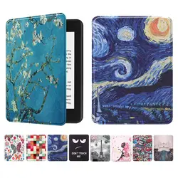 Новый Fundas чехол для Kindle Paperwhite 6 "2018 Винтаж электронная Книга чехол для Amazon Kindle Paperwhite 4 10th поколения цветочный принт