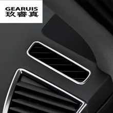 Автомобильный Стайлинг для Audi Q5 2009- из нержавеющей стали воздуховыпускное отверстие хромированной отделкой КОЛЬЦО приборной панели автомобиля Air накладки для вентиляционных отверстий Стикеры украшения