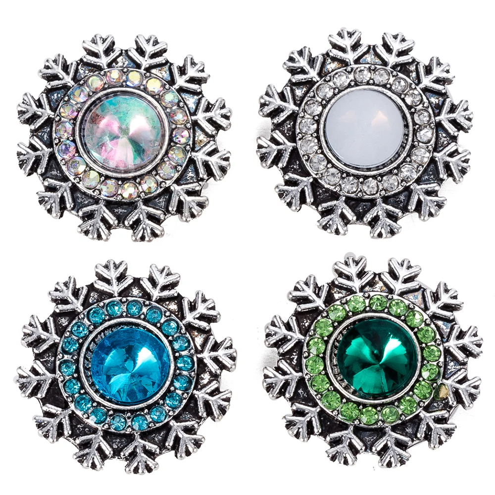 

Snap button 18 mm metal snaps for snaps bracelets fit ginger snaps jewelry crystal snow white snap TZ9049