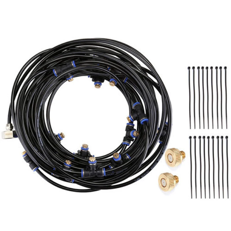Mayitr Outdoor Misting Cooling System Reptile Water Garden Patio Spray Sprinkler Water Connection System 5-20M