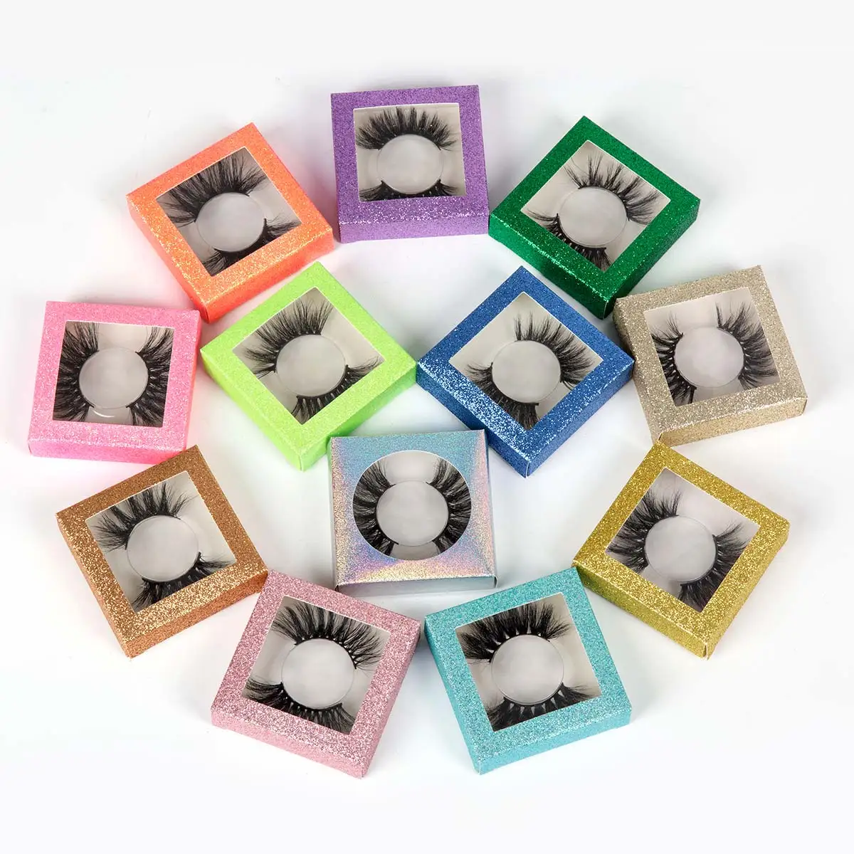 

1/5 pcs eyelash packaging box blank eyelashes plastic package all transparent lid tray Eyelashes for DIY lash boxes packaging