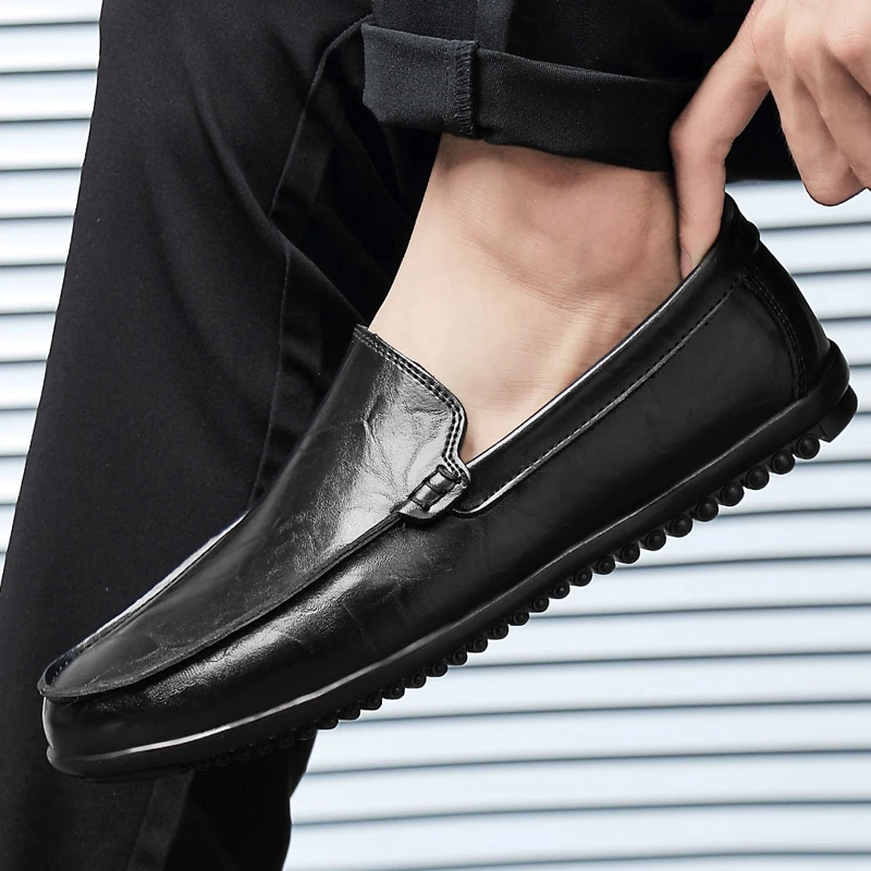 

Men Loafers Autumn Summer Shoesoutdoor fashion Men Casual leather Shoes Breathable Leather shoes Chaussures Hommes size 38-46 5