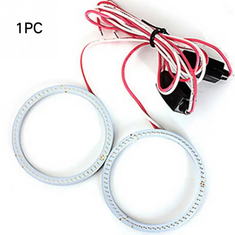 

1Pc Car 12V COB LED CCFL Halo Rings Angel Eyes DRL Fog Light Head Lamp White