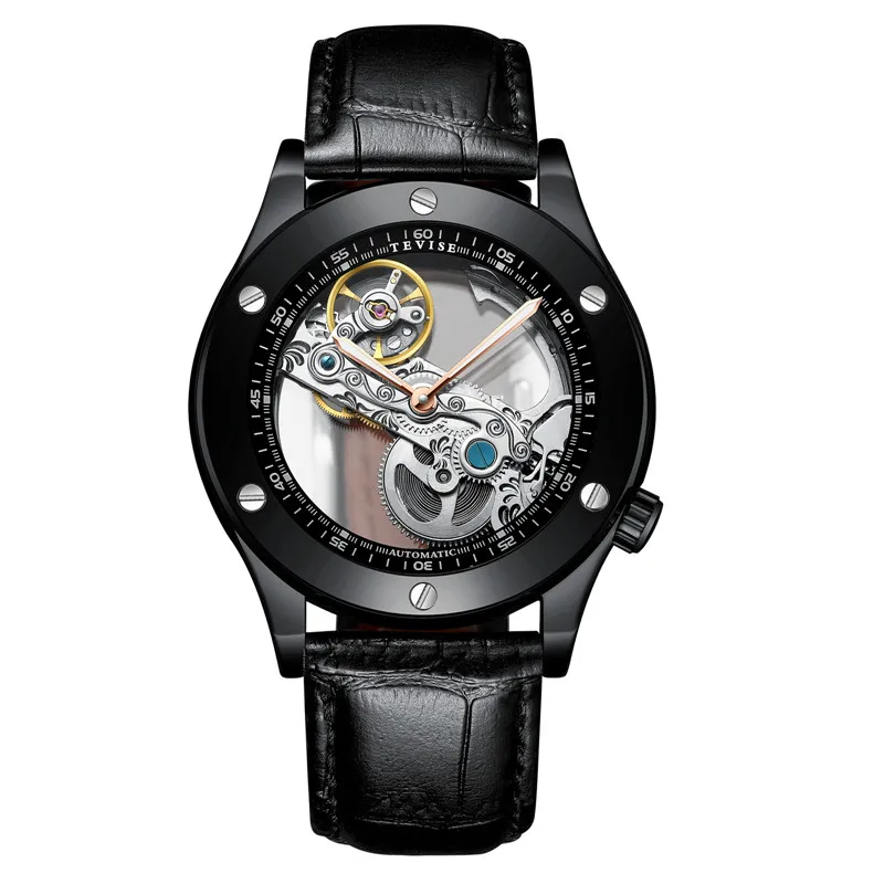 2019 New Famous Brand Fashion Personality Waterproof Hollow Watch Men Automatic Mechanical Wrist Watches mezczyzni ogladac
