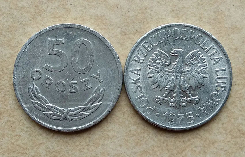 

22.5mm Poland 50 Groszy Coin 1957-1987 Polish People's Republic ,100% Real Genuine Comemorative Coin,Original Collection