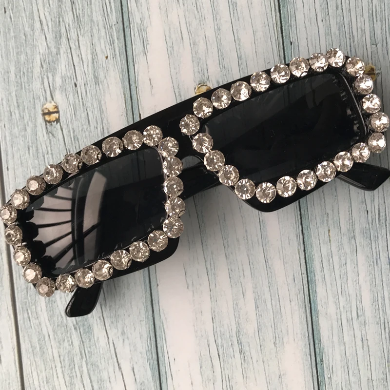 

ZAOLIHU 2019 Rectangle Sunglasse Men Black Frame Punk Style Diamond Sun Glasses UV400 Cheap Brand Designer Oculos De Sol