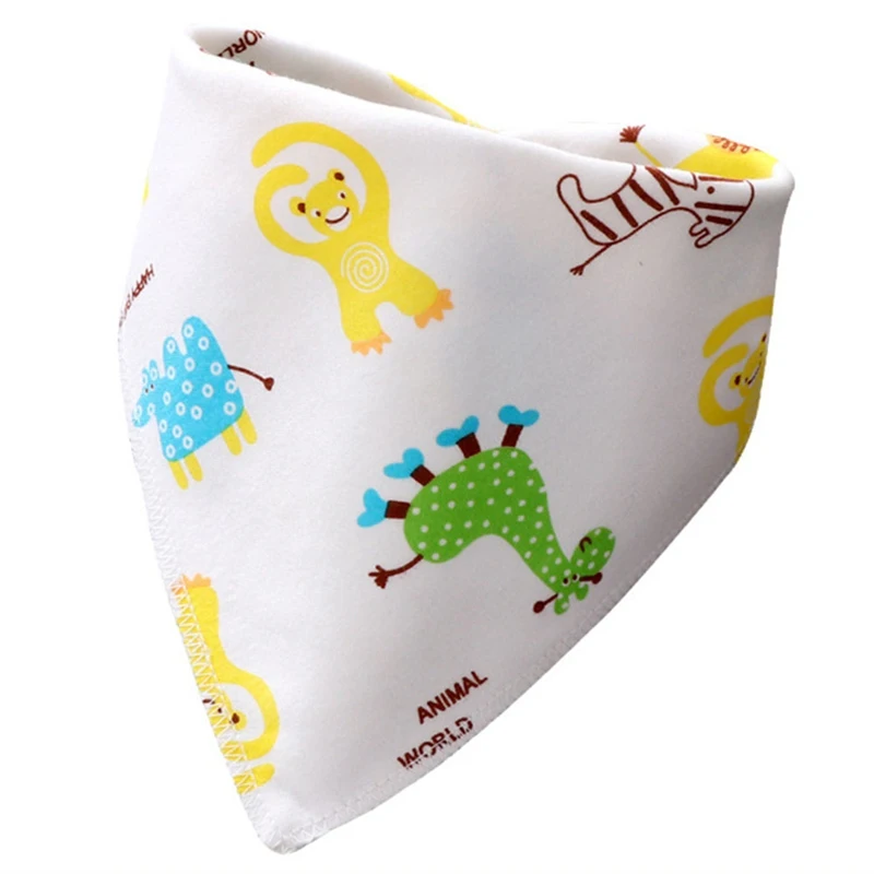 

2018 New Cute Cartoon Printing Baby Bibs Cotton Newborn Infant Girls Boys Toddler Triangle Scarf Bandana