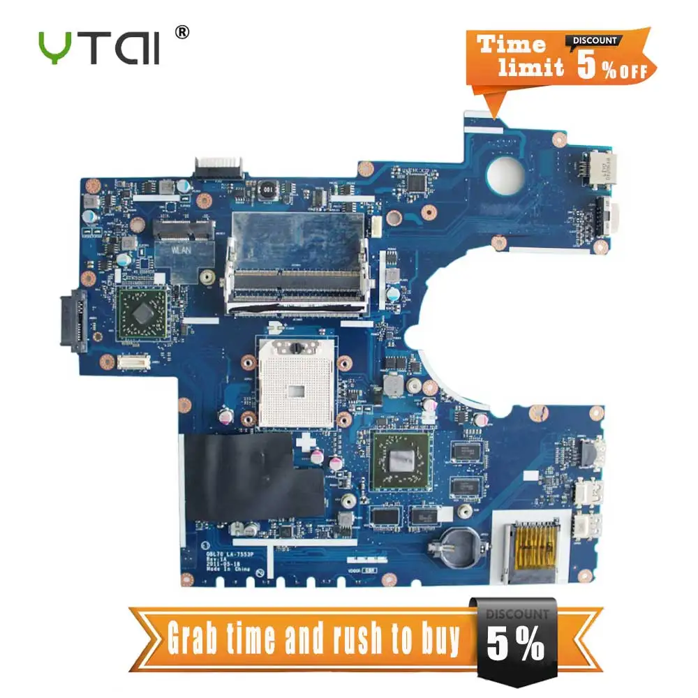 

K73T motherboard for ASUS K73T X73T K73TA K73TK Latop motherboard QBL70 LA-7553P REV:1A 100% tested intact
