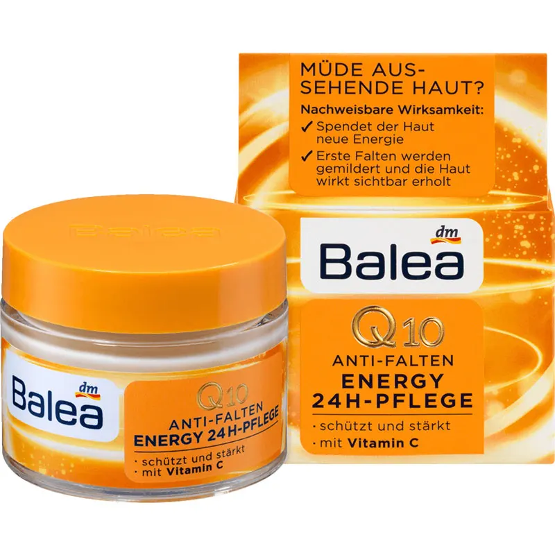 Creme de Rosto Antioxidante para a Pele 35 + Melhorar a Elasticidade da Pele Alemanha Balea Anti Rugas Dia 24 h Energia Madura Idade Vegan Q10 7 Beleza e saúde