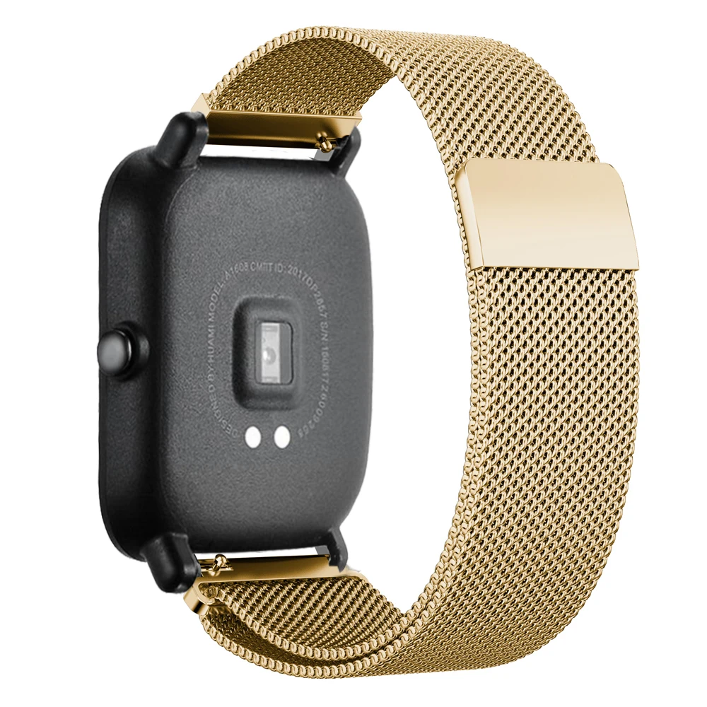 20 мм браслет для Amazfit стальной ремень Xiaomi Huami Bip Youth Smart Watch металлический из