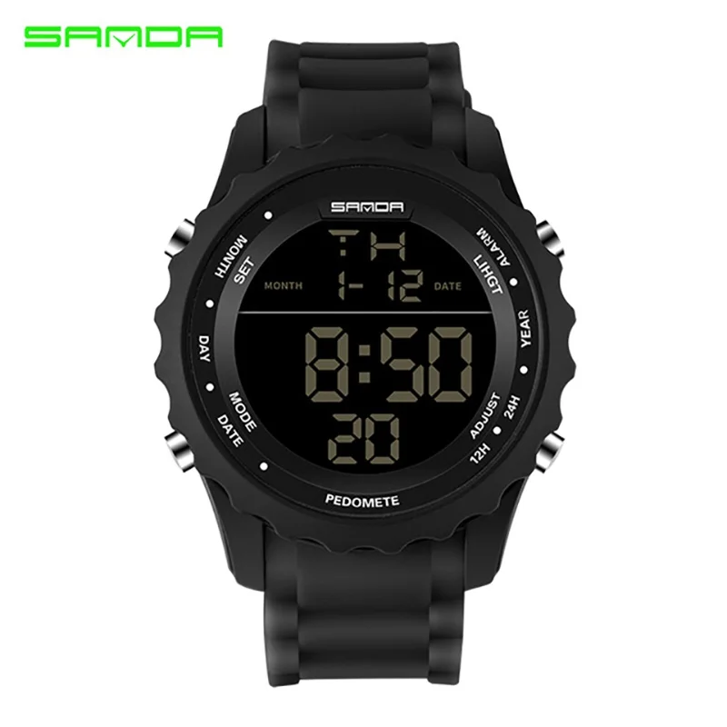  Wasserdicht Männer Digitaluhr Sport Multi Funktion Zurück Licht Leuchtende Quarz Armbanduhr Stoppuh