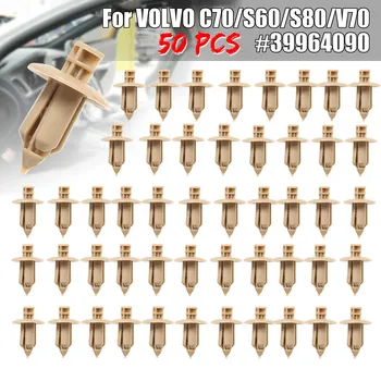 

10Pc/50Pcs Plastic Rivet Trim Panel Fastener Clips Door Beige For VOLVO C70 S60 S80 V70 #39964090 Auto Fastener & Clip Brand new