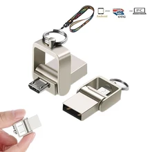 OTG USB флеш-накопитель, флешка для микро телефона, USB 2,0, мини-флешки, 128 ГБ, 32 ГБ, 64 ГБ, флешки, карта памяти