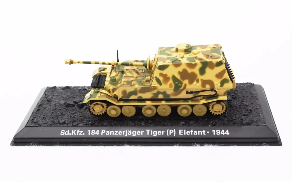 1: 72 Масштаб Sd. Kfz.184 Elefant-1944 Германии PANZERHAUBITZE 2000-2002, война в Африке литая игрушка модель танк