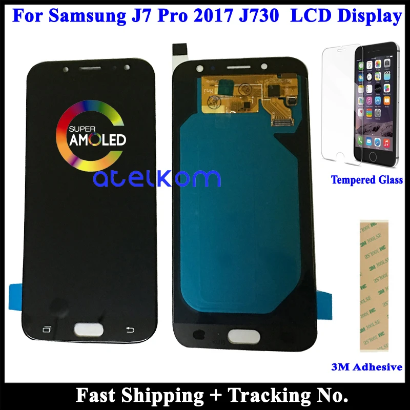 100% протестированный AMOLED ЖК дисплей для SAMSUNG J7 2017 J730 LCD Pro Samsung сенсорный экран