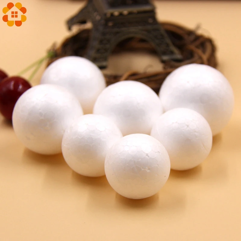 

50PCS 30/35MM DIY White Foam Modelling Polystyrene Styrofoam Ball For Kids Gift Christmas Party Decorations DIY Craft Supplies