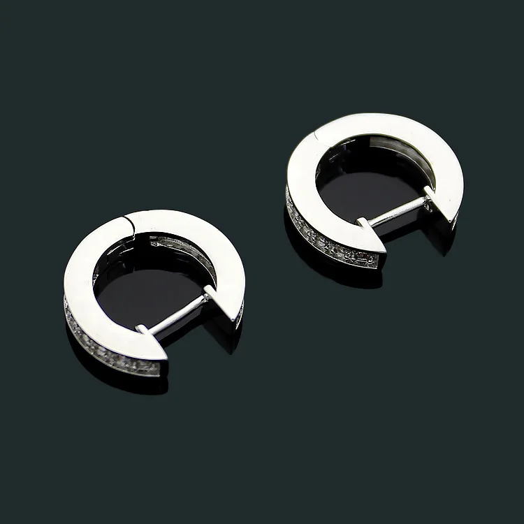 

Hot sell stainless steel high quality Cubic Zirconia Engagement stone earrings for women