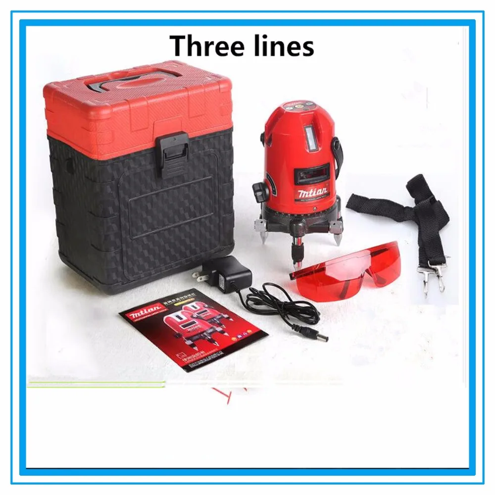 

Free Shipping Laser Level 3 Line 4 Point 360 Rotate Laser Cross Model 3 Line 4 Point Horizontal Line with Outdoor Laser Level