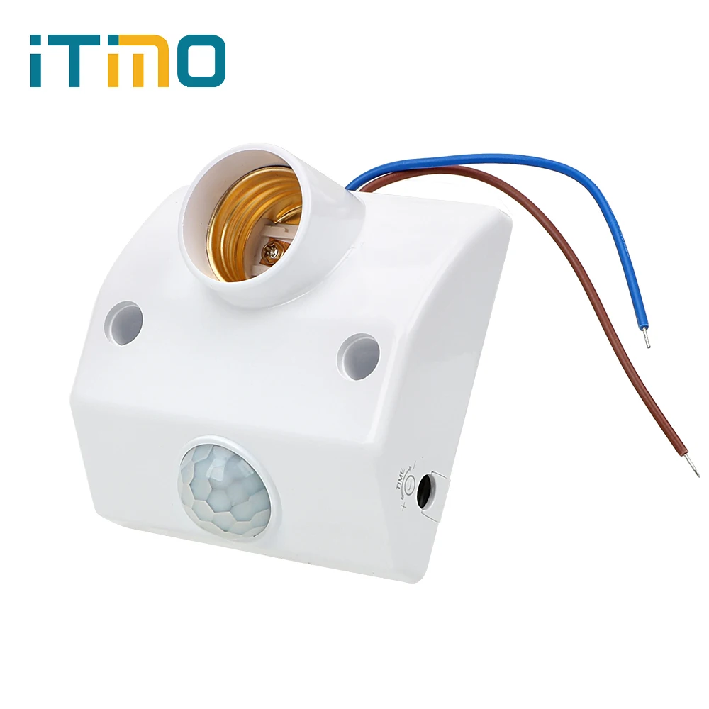 

iTimo Motion Sensor Light Lamp Bases E27 Socket Infrared PIR Motion Switch Detector Automatic Lamp Holder Socket LED Bulb Base