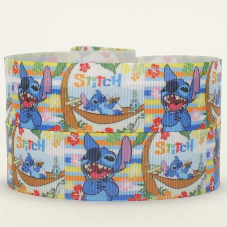 7/8 &quot22 мм Лидер продаж Лило стежка печатная лента с рисунками grosgrain DIY hairbow