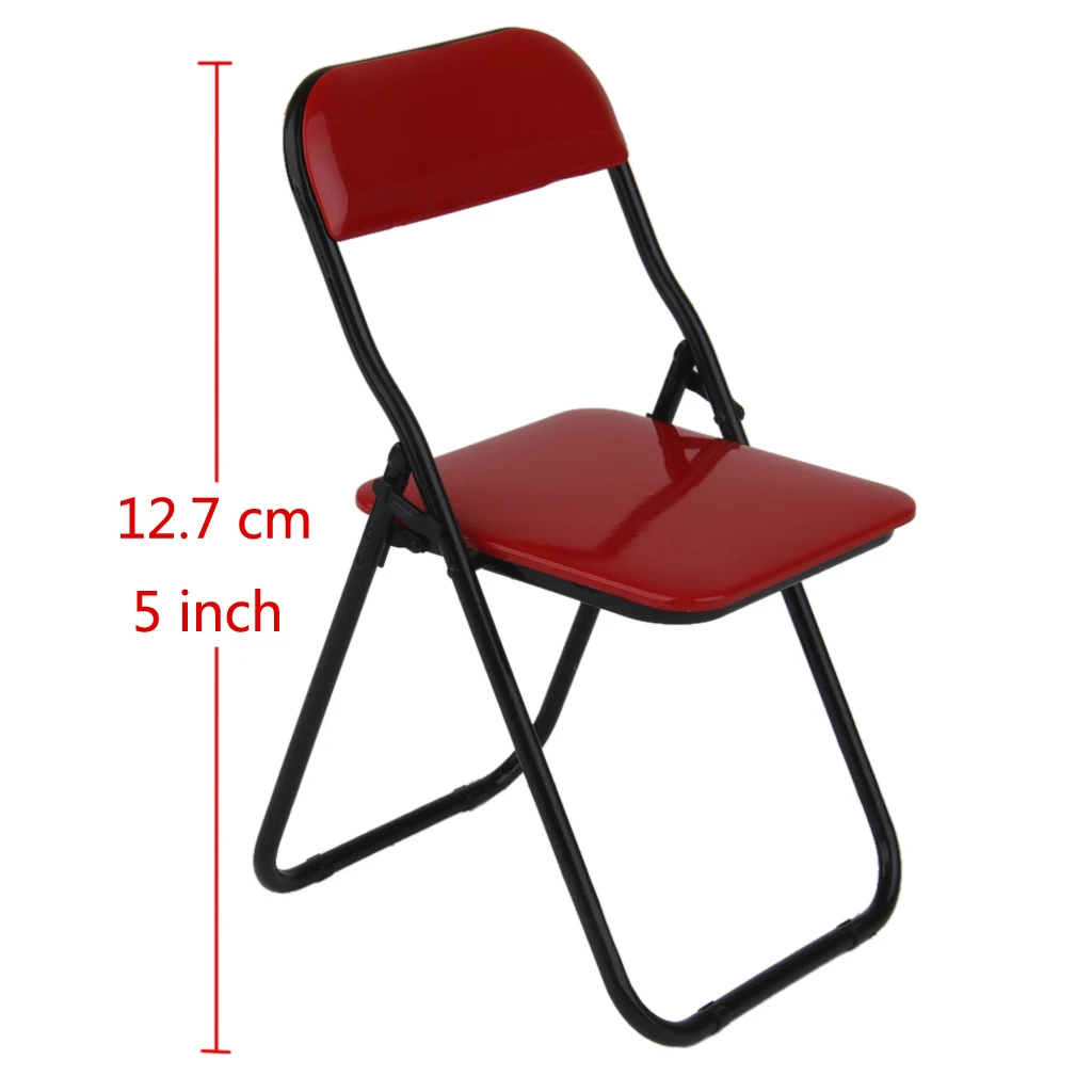 1Pc Miniature Blue Folding Chair for 1/6 Hot Toys 12 Inch Soldiers Action Figure Dolls Accessory Furniture Decor Toy