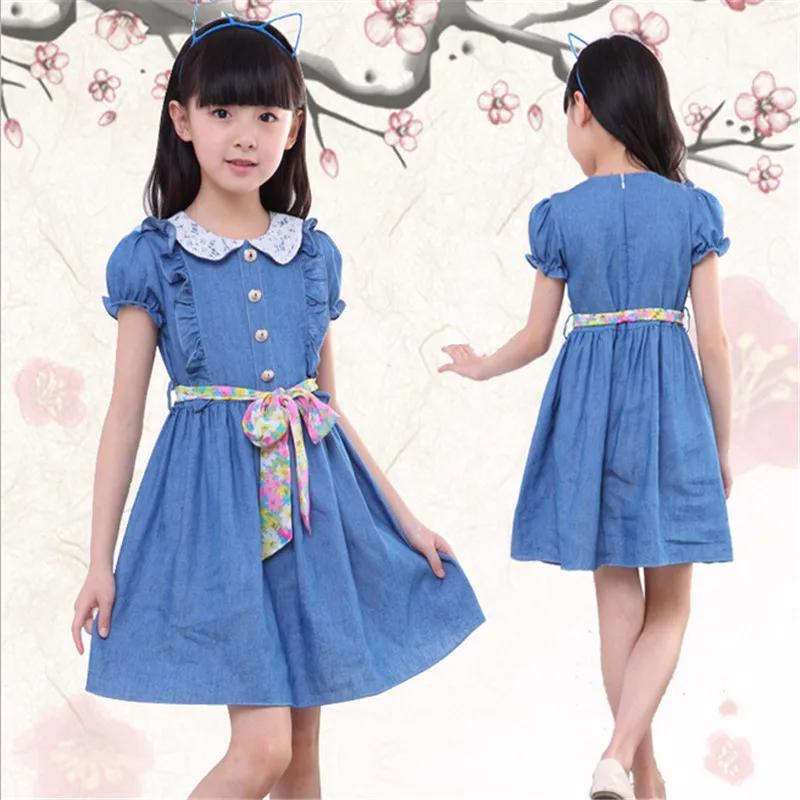 Girls Dresses For Teenagers 4-13 Age 2016 Summer Casual Kids Clothing ...