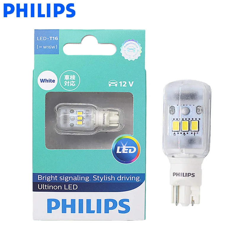 W16w 12v. Philips led Ultinon w16w. Лэд лампы Филипс w16w светодиодные. T15 w16w led Philips. Лампа w16w 12v 16w Philips.