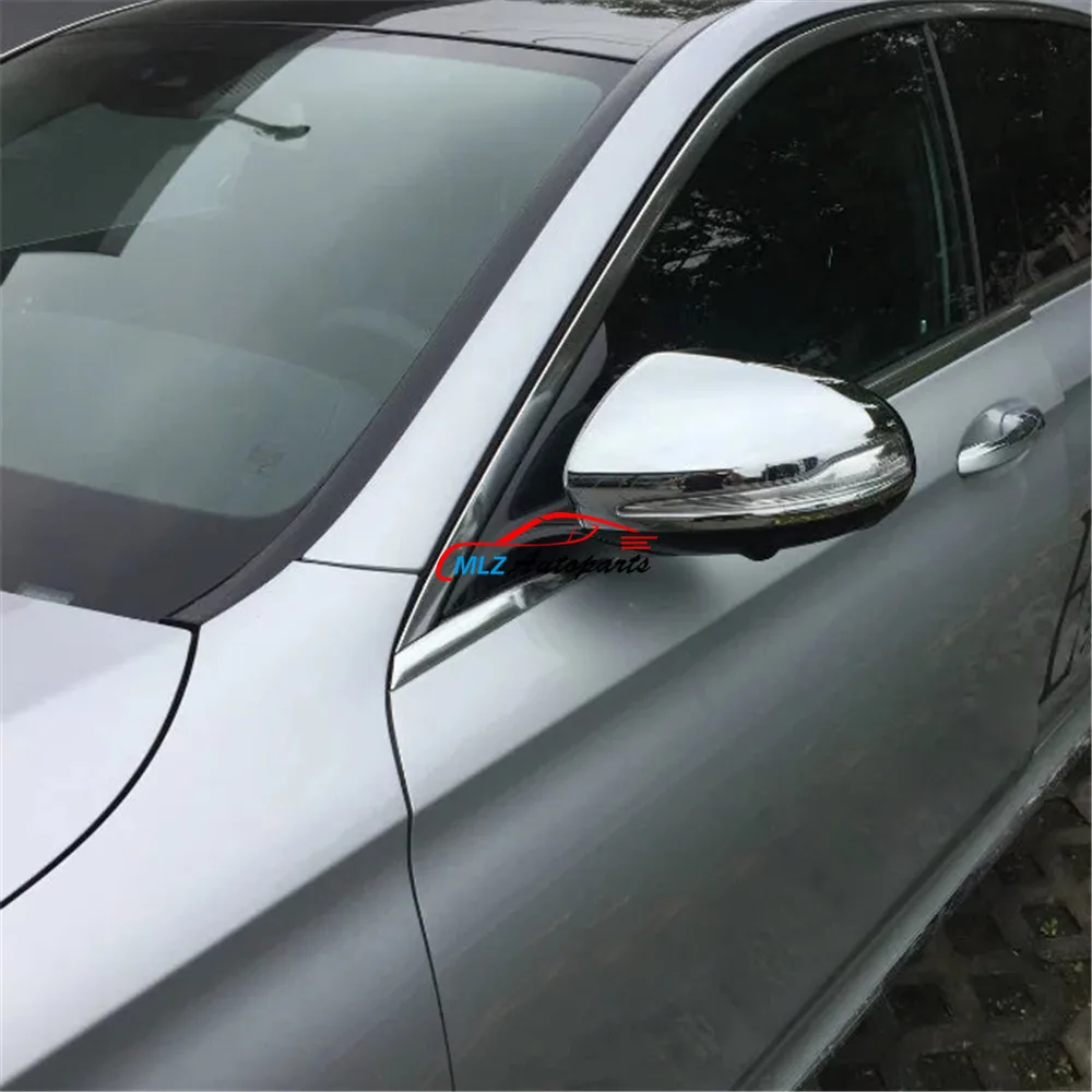Автомобиль сторона заднего вида Зеркало заднего вида крышка отделка яркое серебро ABS 2 P для Mercedes e-класса Benz W213 E200 E300 e400 LHD