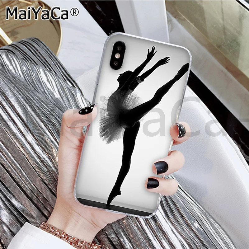 MaiYaCa балерина девушка танцы черный ТПУ чехол для телефона iphone 11 pro 6S 6plus 7plus 8 8Plus X Xs MAX 5S XR - Color: A6